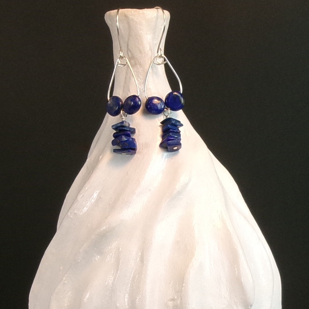 Lapis Lazuli Argentium Sterling Silver Earrings