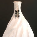 Snowflake Obsidian Argentium Sterling Silver Earrings