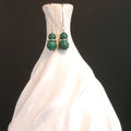 Malachite Argentium Sterling Silver Earrings