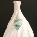 Green Moonstone (Long) Argentium Sterling Silver Necklace