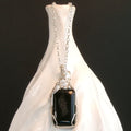 Onyx Druzy (Long) Argentium  Sterling Silver Necklace