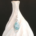 Larimar Argentium Sterling Silver Necklace