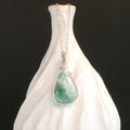Green Moonstone Argentium Sterling Silver Necklace