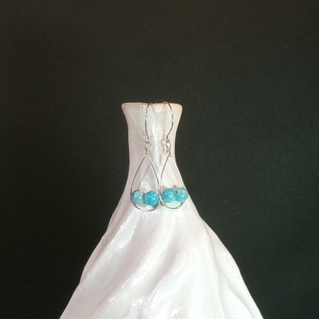 Smithsonite Argentium Sterling Silver Earrings