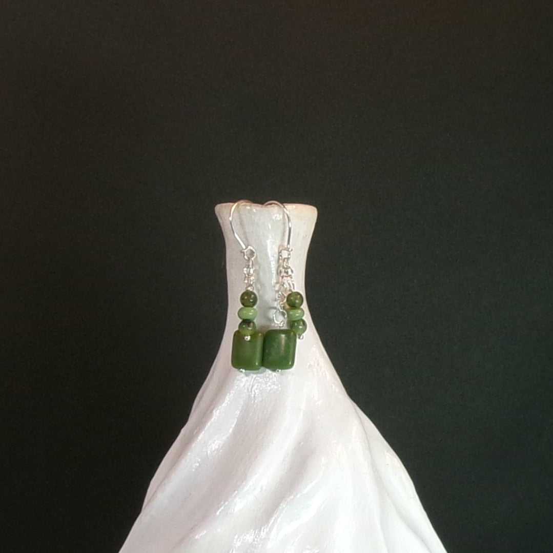 Chrysoprase Argentium Sterling Silver Earrings