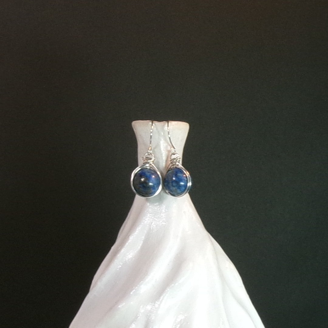 Lapis Lazuli Argentium Sterling Silver Earrings