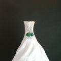 Malachite Argentium Sterling Silver Earrings