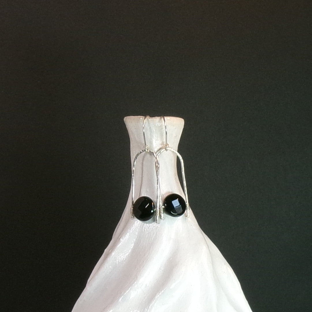 Onyx Argentium Sterling Silver Earrings