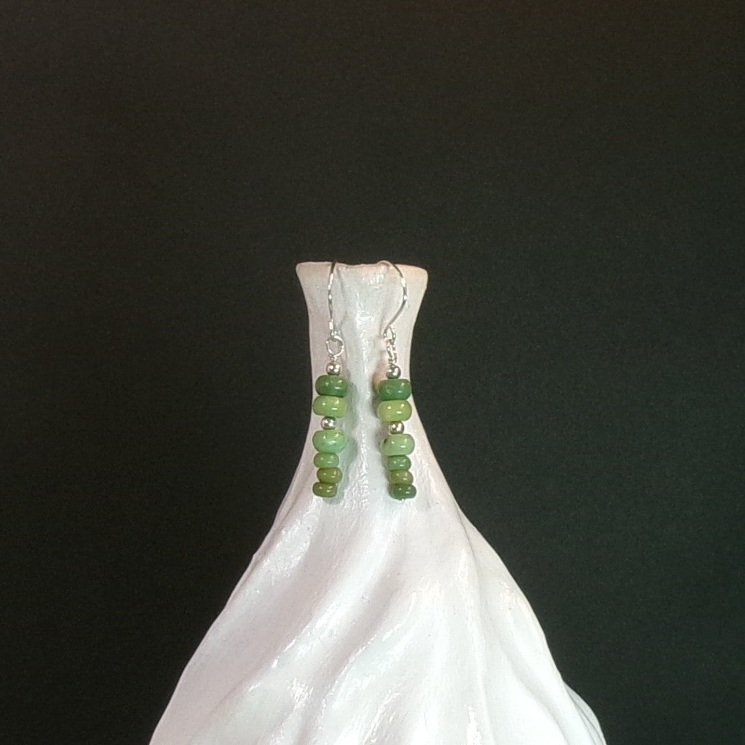 Chrysoprase Argentium Sterling Silver Earrings