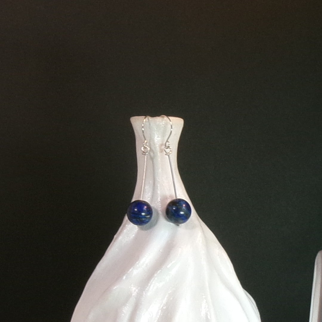 Lapis Lazuli Argentium Sterling Silver Earrings