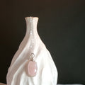 Rose Quartz (Long) Argentium Sterling Silver Necklace